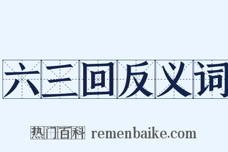 六三回反义词是什么意思的图片
